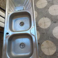 سینک لگن چپ توکار استیل البرز کاملا سالم