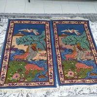 یک جفت قالیچه دستباف(باغ بهشت )