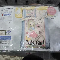 رو تختی دخترانه همراه با پرده