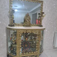میز تی وی و آینه وبوفه برنز گل رز