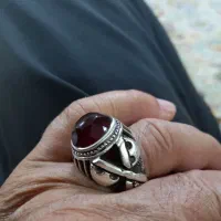 عقیق یمنی رکاب استاد چزگی دانه الماس تراش
