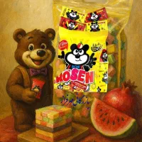 لواشک خرسی و طرح رانی،آبنبات چوبی و ترافل استیکر