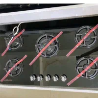 گاز صحفه ای رومیزی استیل و شیشه ای کد ۹۹۸۸