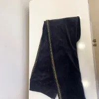 شلوار مخمل بادوخت نوار طلایی