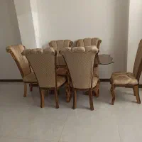 میز غذاخوری شش نفره استیل