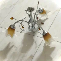 لوستر لاله|لوستر و چراغ آویز|ابریشم, |دیوار