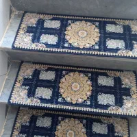 گلیم فرش تو پله رنگ سرمه ای