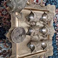 ست چای خوری با سینی و قندون