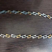 گردنبند استیل مردانه آبکاری