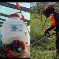 علف زنی .سهم پاشی هرس درختان. تزئین باغچه خرید چوب