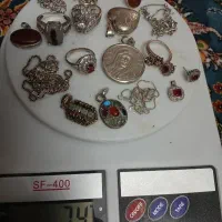74گرم نقره 925بعضی ها سفارشی ساخت و نگین هاش اصل
