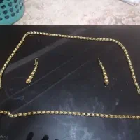 زنجیر و گوشواره طلا ست فقط فقط 3 درصد