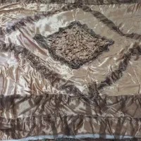 روتختی قهوه ای ساتن دونفره