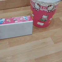 سطل آشغال و جادستمال کاغذی دخترانه