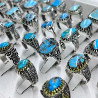 انگشتر مردانه نقره925 فیروزه نیشابور