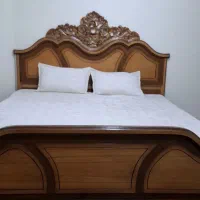 تخت خواب چوبی  همراه تشک طبی