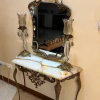 آینه و شمعدان برنز