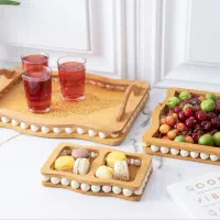 سینی مهره دار چوبی