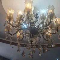 لوستر برنجی ۸شاخه ۱۶شعله