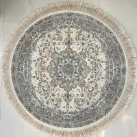 فرش گرد۱/۵متری زمرد مشهد ۱۲۰۰ شانه کاملا نووآکبند