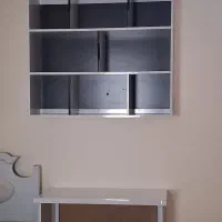 میز تحریر و کتابخانه