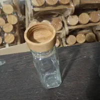 فروش عمده شیشه مکارتی بادر چوبی رزوه دار ۵۰۰۰۰