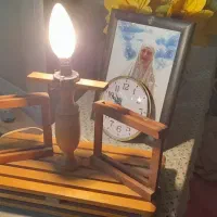 چراغ خواب چوبی قدیمی
