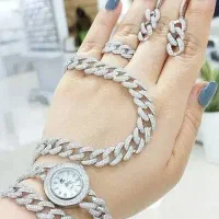 سرویس نقره زنانه ساعت نقره بدون تفاوت با طلا