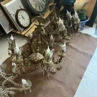 لوستر هشت شاخه برنجی برنزی سنگین