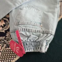 شلوار نیم بگ آبی کم رنگ سایز ۴۲وتا۴۸