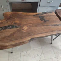 میز جلو مبلی روستیک چوب گردو