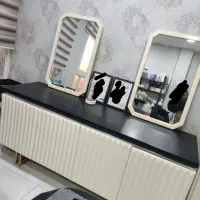آینه کنسول تمام ام دی اف  مبل اداری  ساعت ایستاده