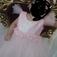 لباس عروس بچه گانه با تل