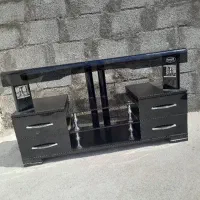 فروش میز تلوزیون شیشه ای در حد