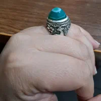 انگشتر باباقوری سبز ۳ پوست تمام طوق