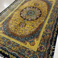 فرش در نماشگاه معتبر سفید حاشیه زردکد ۳۴۵
