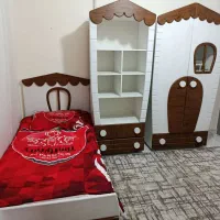 سرویس خواب چندمنظوره کودک  نوجوان طرح کلبه وکیوم