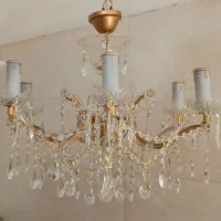 لوستر کریستالی تک و جفت (تعمیر و فروش)