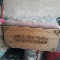 صندوقچه چوبی مجری یا گنجه درب چرم