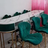 میز 3 نفره ناخن و 3 صندلی مستر 3 صندلی مشتری