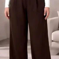 شلوار نیم بگ قهوه ای