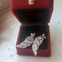 گوشواره نقره طرح گیسو