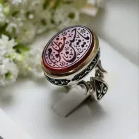انگشتر عقیق  حکاکی شده