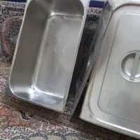 ۳عدد ظرف استیل آشپزخانه یا ساندویچی  بخاری برقی