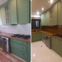 نصاب کاغذدیواری نصب برچسب کابینت نصاب ماربل