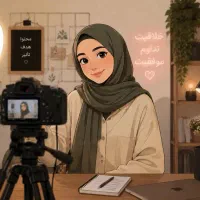 همکار خانم  برای تولید محتوا