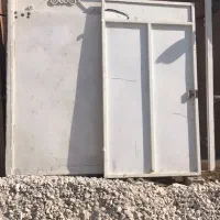 درب آهنی رنگ شده  دولنگه پارکینگی