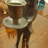 شمعدان مجسمه روباه برنزی برنج