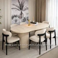 دلنیا میز ناهارخوری آرتودکس با صندلی مینیمال راش