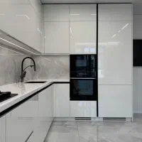 کابینت مدرن /هایگلاس سفید براق/higlass mdf